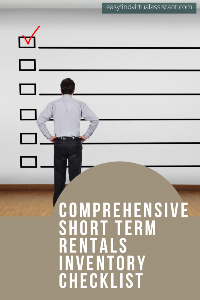 comprehensive short term rentals inventory checklist
